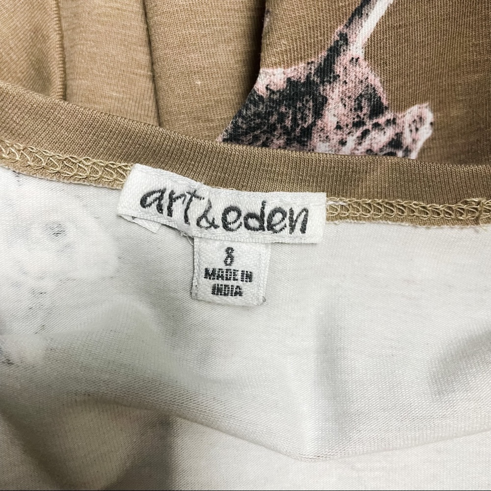 Art & Eden Black & Khaki Green Long Sleeve Bunny Graphic Skater Dress Girls 8 - Picture 9 of 10
